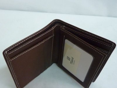 画像2: TSand　折財布　定期入れ付　茶　　B-13